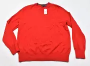 Brooks Brothers Merino Wool Sweater Mens Medium Red Long Sleeve Pullover Classic