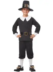 Olden Day Boys Thanksgiving Pilgrim Dress Up Costume