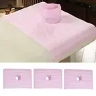 3pcs Pink Beauty Salon SPA Massage Table Bed Face Hole Towel Pad Sheet Cover