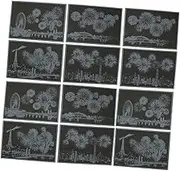 ERINGOGO 12pcs Multicolored Scratch Picture Scratchboard for Boys and Girls Creative Doodling Drawing Crafts Fun for Boys and Girls for Home Decor
