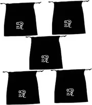 [MERRYHAPY] 5 Pcs Hair Dryer Drawstring Bag Styling Tool Organizer Flannel Storage Bag for Travel