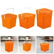 Square Bucket with Handle and Lid for Paint Water Household Cleaning Kitchen