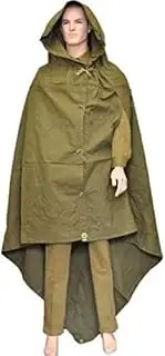 [KIBS group] Made in Ussr Poncho Original Soviet Cloak - Soviet Canvas Ussr Canvas - WWII Canvas Soldier Cloak - Russian Army WWII Soviet Army Tent - Type Soldier Field Soviet Raincoat - Cloak Plasch-palatka, Green, Large