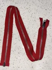 New Red Zipper 23” 24” Inch YKK PRIDE Separating Metal Teeth jacket Heavy Duty