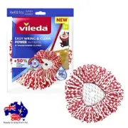 Vileda Easy Wring & Clean Power 3 In 1 Refill Red White Turbo Spin Mop Head