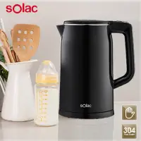 在飛比找松果購物優惠-【免運】 SOLAC 1.7L 智能溫控不鏽鋼快煮壺 電熱水