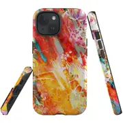For iPhone 15 Plus Case, Shielding Cover, Flowing Colors