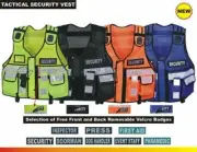 High Visibility Reflective Tactical Security Vest, Inspector, Press, First Aid