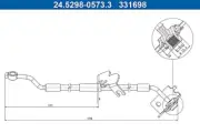 ATE Brake Hose For HYUNDAI Ix35 Tucson Suv Van KIA Sportage 13-23 58731-D3000 (for: Kia)
