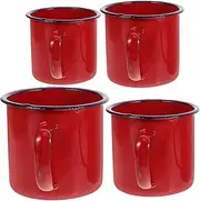Luxshiny Camping Mugs Set Enamel Tea Jars Leakproof Insulated Portable Small Milk Cups Home Office Use
