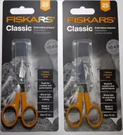 2 X Fiskars Classic Embroidery Scissors 10cm/4in - Sharp tips
