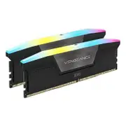 Corsair CMH32GX5M2B5600C40 VENGEANCE RGB 32GB (2x16GB) DDR5 DRAM 5600MHz C40 Memory Kit - Black