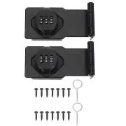 2 Pcs Password Rotary Hasp Locks Mechanical Cabinet Latch Locks 3.5" Black