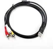 1.7m USB Type A Male to 3 RCA AV Audio Video LCD TV Adapter Lead Cable Converter