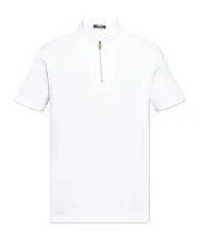 Versace 1/4 Zipped Short-Sleeved Polo Shirt S,XL,L,XXXL,M white
