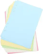 SHINEOFI 50 Page A5 Notebooks Binder Refill Paper Planner Inserts Loose Leaf Paper Smooth Writing Wide Applications Easy to Use