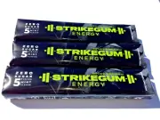 Strike Energy Gum-3 Pkt-Spearmint-90mg Caffeine + 100mg Alpha-GPC per piece-meg