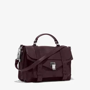 【Proenza Schouler】PS1 中款防刮山羊皮手提斜背包/兩用包(巧克力深紫色)