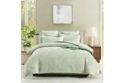 Renee Taylor Woods Jacquard Quilt Cover Home Bedding Sleeping Set - Sage