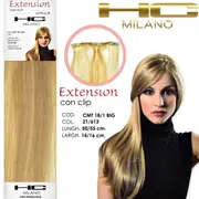 Hc milano extension 3 remy clips width 14-16cm length 50/55 cm col.21/613 clipped very light bright blonde/extra light blonde 9.32/10.0