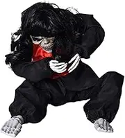 Domary Trembling Crying Ghost Doll Voice Control Ghost Prop Halloween Party Decorations Haunted House Prop (Black)