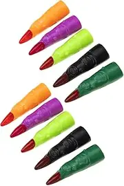 40Pcs Colorful Witch Fingers Scary Fake Fingers for Halloween Pranks Cosplay Accessories Deep