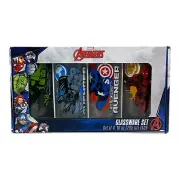 Marvel Avengers Glassware Set of 4 (10 oz) Silver Buffalo - Hulk, Thor, Iron Man