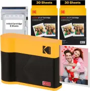 KODAK Mini 2 ERA 4PASS Portable Photo Printer (Yellow, Printer + Initial 8 Sheet