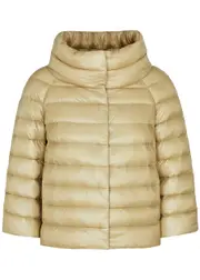 Herno Sofia Quilted Shell Jacket - Gold - 10 10