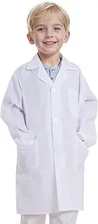 Doctor Scientist Lab Coat for Kids Doctor's White Lab Coat Costume for Girls and Boys Halloween Costume Role Play