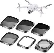 NEEWER 6PCS Lens Filter Kit Compatible with DJI Air 2S, UV CPL ND4 ND8 ND16 ND32 Multi Coated HD Optical Glass, Aluminum Alloy Frame Neutral Density Polarizer Filter for Drone Camera Accessories