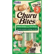 Inaba Churu Bites Chicken Wraps Tuna Cat Treats - 3pk