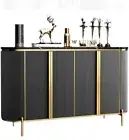 Opehlia Sideboard / Buffet Table L1500xW450H850 dark grey-Gold