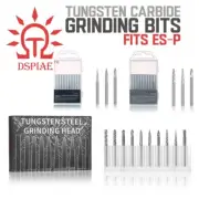 DSPIAE: Double Cut Tungsten Carbide Rotary Burr Grinding Bit Sets - Fits ES-P