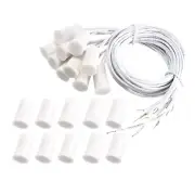 10 x White RC-33 NC Recessed Wired Door Contact Sensor Alarm Magnet Reed Switch