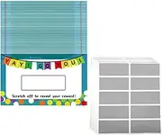 jojofuny 50sheets DIY Scratch Off Cards Blank Reward Tickets for Craft Projects Classroom Prizes Party Favors Interactive Fun for Celebrations Game Cards
