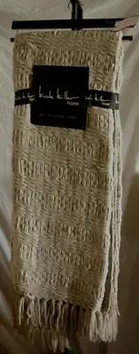 Nicole Miller Home Blanket/Throw, Light Gray, 50" x 70", Brand New