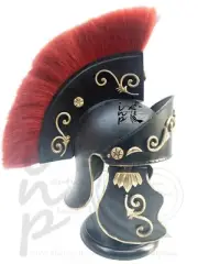 Black Knight Medieval & Gothic Helmet Red Plum Roman Trojan Reenactment SCA LARP