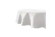 Bambury Tableware Dinnerware Linen Round Tablecloth 228cm Ivory Home Decor