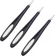 3Pcs Cuticle Pusher and Remover - Dual-Ended Cuticle Trimmer Tool for Manicures and Pedicures
