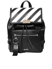 Off-White Black Diag Leather Backpack