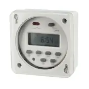 DC 24V Digital Electronic LCD Time Relay Switch Programmable Timer Gray