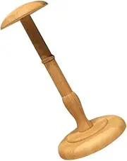 kokiya Wooden Cap And Hat Display Stand for Tabletop Use - And Sizes, Brown, L