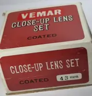 43mm Close-Up Macro +1 +2 +3 Set Kit Lens Filter 43 mm Vemar Japan Great Quality