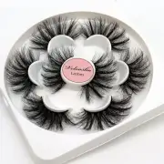 Veleasha Mink Eyelashes Faux 8D Wispy Fluffy Mink Lashes 25Mm Dramatic Long F...