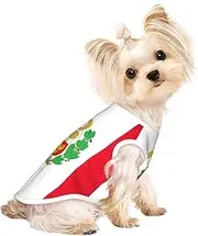 Flag of Peru print Dog Shirts for Small Dogs Stretchy T-Shirts Lightweight Tank Top Sleeveless Striped Vest