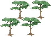 4 Pcs Micro Landscape Tree Models Durable Miniature Scene Trees for DIY Crafts Sand Table Decor and Dollhouse Scenery Realistic Childrens Ornaments