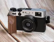 Ebony Walnut Wood Handle Grip + Alloy Base for Fujifilm X100V Ultra Light Weight