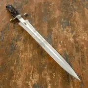 IMPACT CUTLERY RARE CUSTOM D2 FULL TANG ART DAGGER KNIFE BULL HORN HANDLE