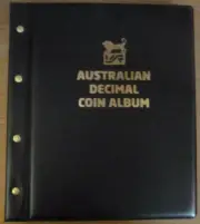 VST LARGE COIN Empty ALBUM DECIMAL AUSTRALIA - FRONT BACK COVER and SCREW POSTS